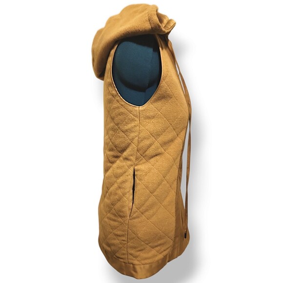 Stella McCartney Brige Sleeveless Wool Quilted Hooded Button Up Vest Sz 38 - Picture 5 of 7